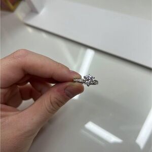 Elegant Silver Diamond Ring